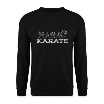 Karaté Arts Martiaux Karatéka Japon Arts Martiaux - Sweat-shirt Unisexe - noir - Devant - Alina (178cm) & Michal (187cm)