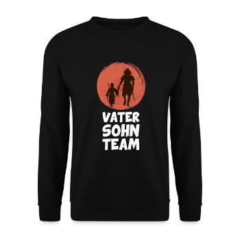 Japanischer Samurai Vater und Sohn Team Vatertag - Unisex Pullover - Schwarz - Vorne - Alina (178cm) & Michal (187cm)