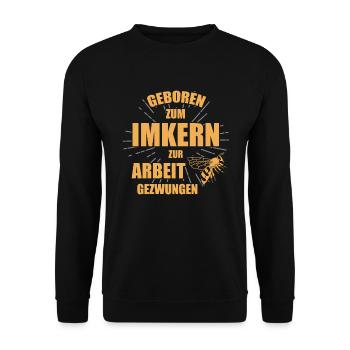 Imker Bienen - Unisex Pullover - Schwarz - Vorne - Alina (178cm) & Michal (187cm)