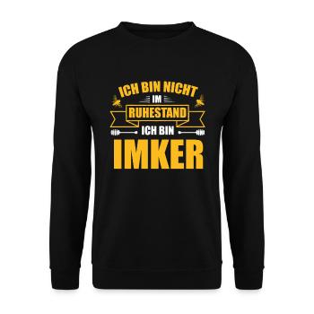 Imker Bienen - Unisex Pullover - Schwarz - Vorne - Alina (178cm) & Michal (187cm)