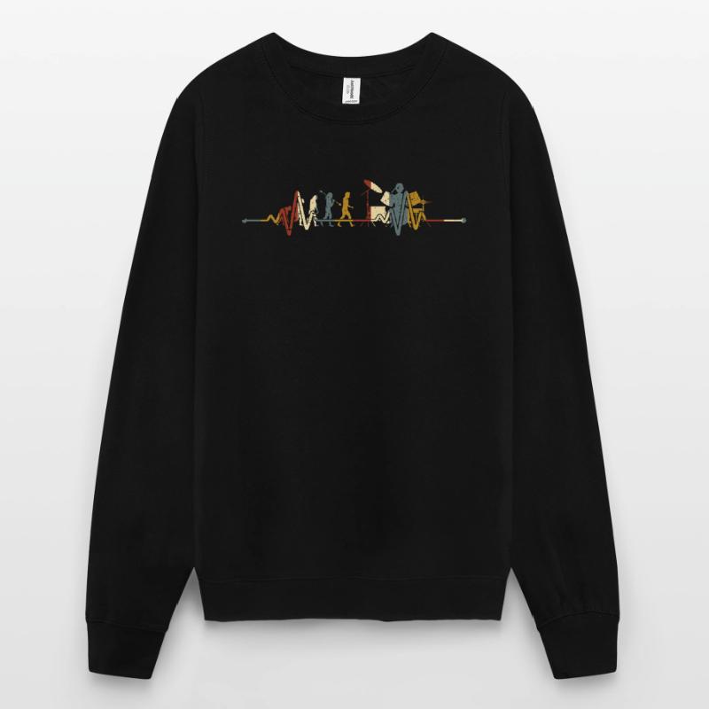 Retro Schlagzeuger Evolution Drummer Unisex Pullover