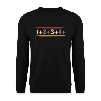 Schlagzeuger Takt Drummer - Unisex Pullover - Schwarz - Vorne - Alina (178cm) & Michal (187cm)