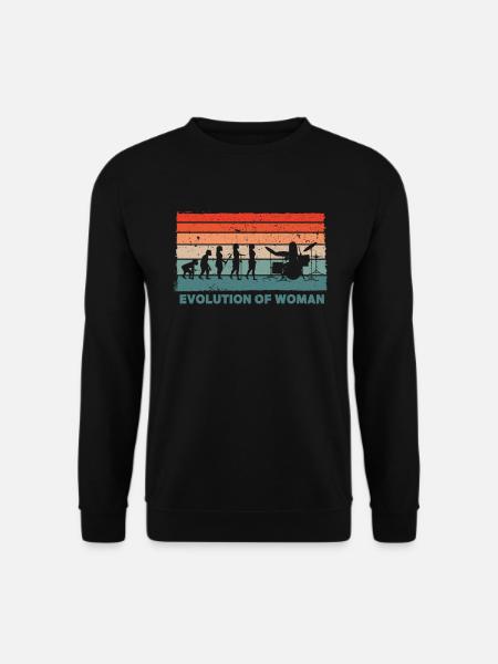 Retro Schlagzeuger Evolution Drummer - Unisex Sweatshirt - black