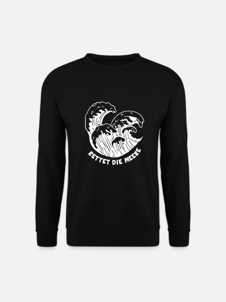 Rettet die Meere Umweltschutz Planet Ozean Meer - Unisex Pullover - Schwarz
