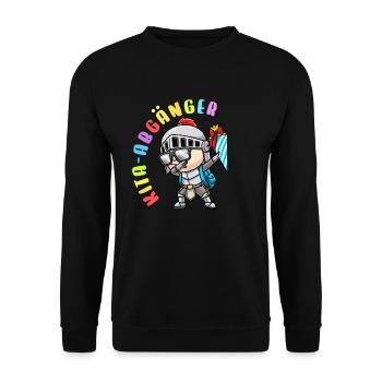 Kita Abgänger Schultüte Ritter Kindergarten - Unisex Pullover - Schwarz - Vorne - Alina (178cm) & Michal (187cm)