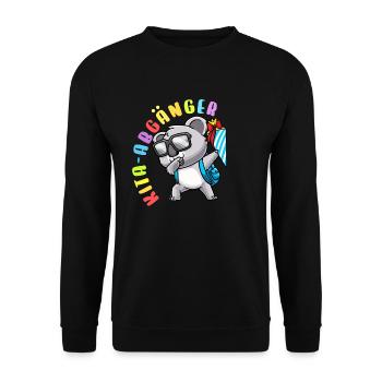 Kita Abgänger Schultüte Koala Kindergarten - Unisex Pullover - Schwarz - Vorne - Alina (178cm) & Michal (187cm)