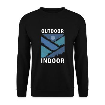 Hiking Mountaineers Hikers Nature - Unisex Sweatshirt - black - Front - Alina (178cm) & Michal (187cm)