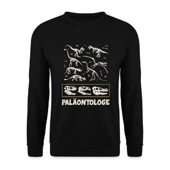 Paleontologist Dinosaurs Paleontology Bones - Unisex Sweatshirt - black - Front - Alina (178cm) & Michal (187cm)