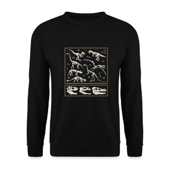 Paléontologue Dinosaures Paléontologie Os - Sweat-shirt Unisexe - noir - Devant - Alina (178cm) & Michal (187cm)