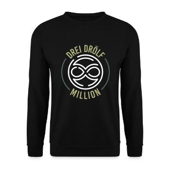 Drei Drölf dreidrölf Million Mathe Mathematik - Unisex Pullover - Schwarz - Vorne - Alina (178cm) & Michal (187cm)