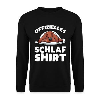 Irish Setter Hund Irischer Roter Setter - Unisex Pullover - Schwarz - Vorne - Alina (178cm) & Michal (187cm)