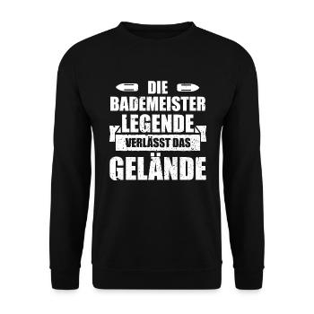 Bademeister Rettungsschwimmer Ruhestand - Unisex Pullover - Schwarz - Vorne - Alina (178cm) & Michal (187cm)