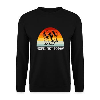 Happy Bulldog Nope pas aujourd’hui - Sweat-shirt Unisexe - noir - Devant - Alina (178cm) & Michal (187cm)