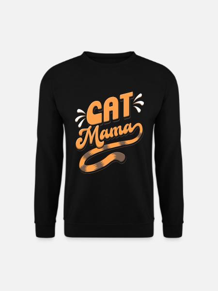 Katze Mama Kätzchen Tier Tierliebhaber Mutter - Unisex Pullover - Schwarz