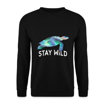 Wildlife Animal Welfare Ocean Underwater World - Unisex Sweatshirt - black - Front - Alina (178cm) & Michal (187cm)