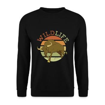 Wildlife Tierschutz Wilde Exotische Tiere Afrika - Unisex Pullover - Schwarz - Vorne - Alina (178cm) & Michal (187cm)