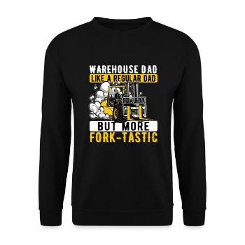 Forklift Driver Father Forklift Fork-Tastic - Unisex Sweatshirt - black - Front - Alina (178cm) & Michal (187cm)