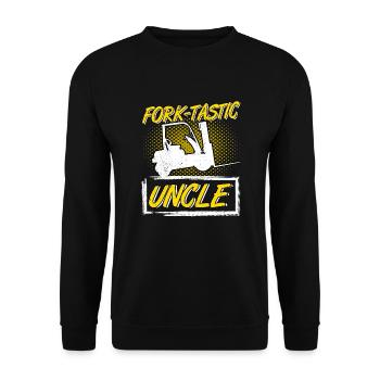 Forklift Driver Forklift Fork-Tastic Uncle - Unisex Sweatshirt - black - Front - Alina (178cm) & Michal (187cm)