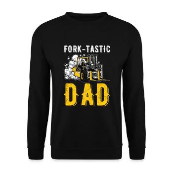 Forklift Driver Forklift Fork-Tastic - Unisex Sweatshirt - black - Front - Alina (178cm) & Michal (187cm)