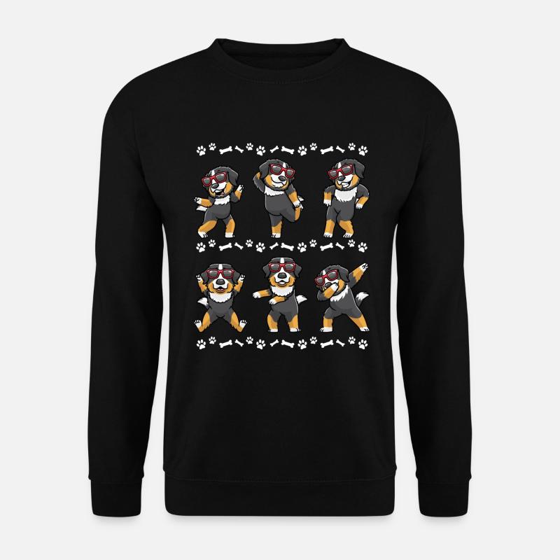 Berner Sennenhund Hund Tanzen Bouvier Bernois - Unisex Pullover - Schwarz