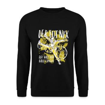Handball Spruch Handballspieler Handballer Humor - Unisex Pullover - Schwarz - Vorne - Alina (178cm) & Michal (187cm)