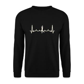 Basketball Player Sports Passion Hobby - Unisex Sweatshirt - black - Front - Alina (178cm) & Michal (187cm)