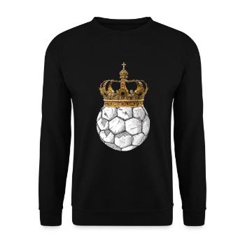 Football King Professional World Footballer Sport Krone - Unisex Sweatshirt - black - Front - Alina (178cm) & Michal (187cm)