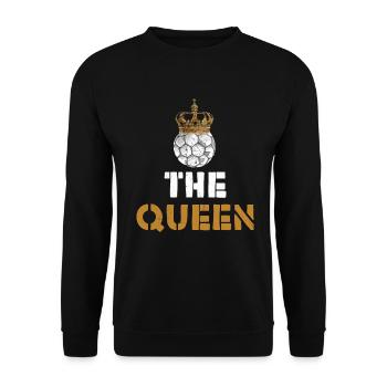 Fußball König Profi Weltfussballer Sport Krone - Unisex Pullover - Schwarz - Vorne - Alina (178cm) & Michal (187cm)