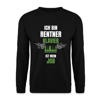 Klavier Komponist Rentner Ruhestand - Unisex Pullover - Schwarz - Vorne - Alina (178cm) & Michal (187cm)