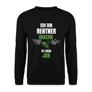 Imker Rentner Ruhestand - Unisex Pullover - Schwarz - Vorne - Alina (178cm) & Michal (187cm)