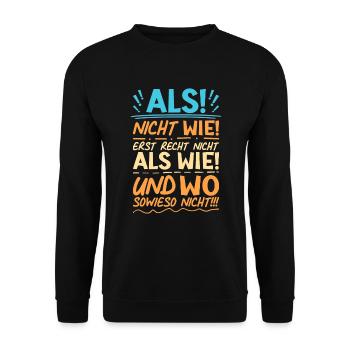 Grammatik Deutsch Lehrer und Lehrerin - Unisex Pullover - Schwarz - Vorne - Alina (178cm) & Michal (187cm)