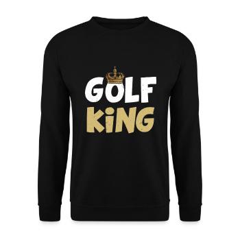 Golf King King Golfing Golfer Sport - Unisex Sweatshirt - black - Front - Alina (178cm) & Michal (187cm)