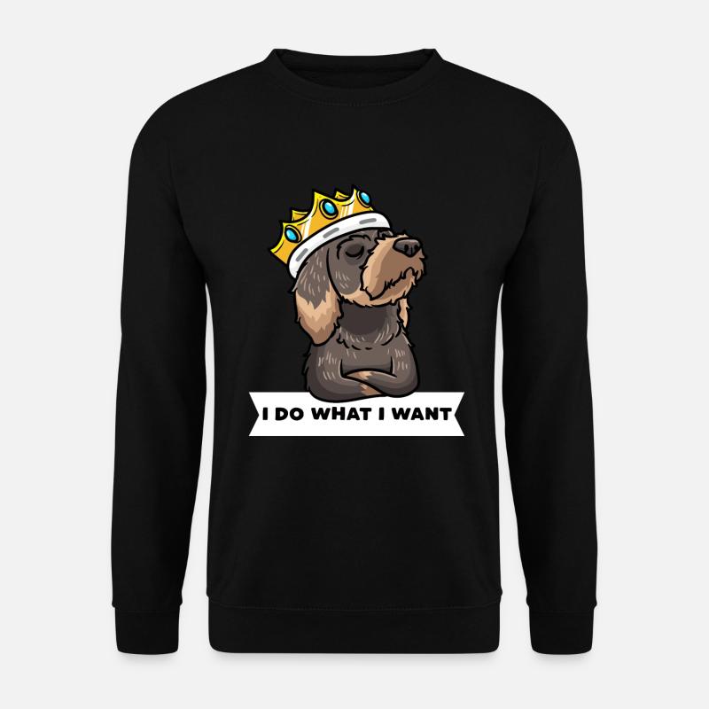 Stubborn rough-haired dachshund - Unisex Sweatshirt - black