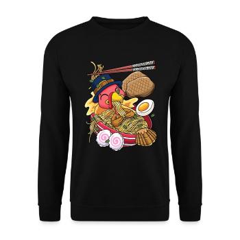 Kawaii Dinde Thanksgiving Ramen - Sweat-shirt Unisexe - noir - Devant - Alina (178cm) & Michal (187cm)
