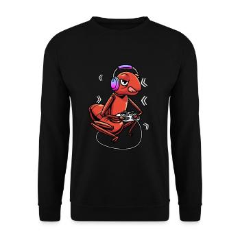 Feuerameise Videospiele Gaming Gamer - Unisex Pullover - Schwarz - Vorne - Alina (178cm) & Michal (187cm)