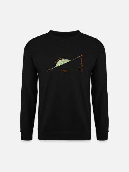 Hypotenuse Hippotenuse für Mathe Nilpferd - Unisex Pullover - Schwarz