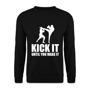 Boxsport Boxhandschuhe Boxen Kampfsport Kickboxen - Unisex Pullover - Schwarz - Vorne - Alina (178cm) & Michal (187cm)