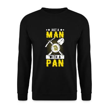 Prospecteur d’or Prospecteur d’or Chercheur d’or Homme avec une casserole - Sweat-shirt Unisexe - noir - Devant - Alina (178cm) & Michal (187cm)