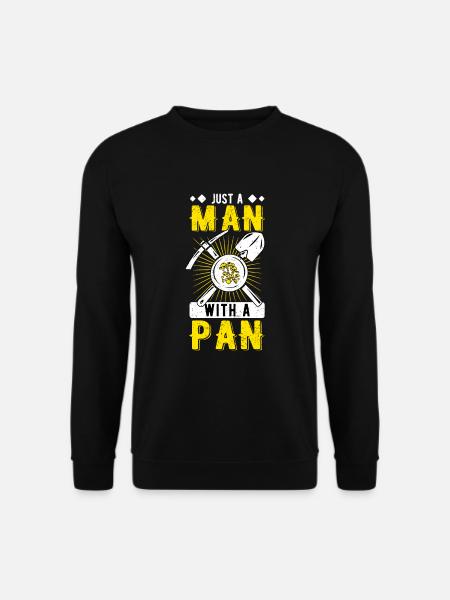 Goldschürfer Goldsucher Goldgräber Man With A Pan - Unisex Pullover - Schwarz