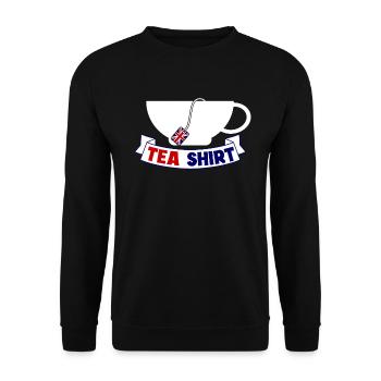 Tea shirt for tea drinkers - Unisex Sweatshirt - black - Front - Alina (178cm) & Michal (187cm)