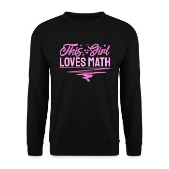 Cette fille aime les mathématiques pour les étudiants en mathématiques - Sweat-shirt Unisexe - noir - Devant - Alina (178cm) & Michal (187cm)