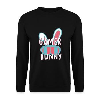 Gamer Bunnies for Women - Unisex Sweatshirt - black - Front - Alina (178cm) & Michal (187cm)
