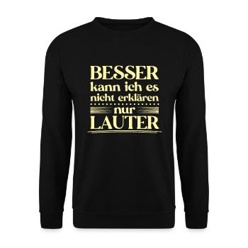 Besser kann ich es nicht erklären für Rechthaber - Unisex Pullover - Schwarz - Vorne - Alina (178cm) & Michal (187cm)