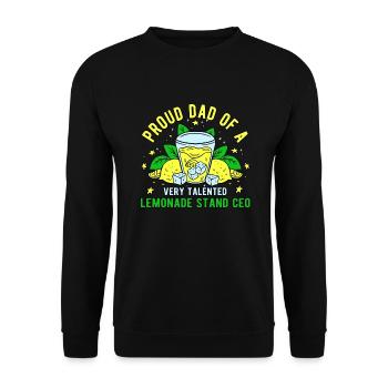 Lemonade Seller Lemonade Stand Father - Unisex Sweatshirt - black - Front - Alina (178cm) & Michal (187cm)