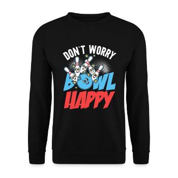 Ne vous inquiétez pas bol heureux pour les boulistes - Sweat-shirt Unisexe - noir - Devant - Alina (178cm) & Michal (187cm)
