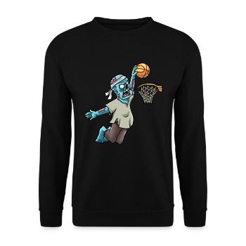 Zombie, The Basketball Plays Sports Scary - Unisex Sweatshirt - black - Front - Alina (178cm) & Michal (187cm)