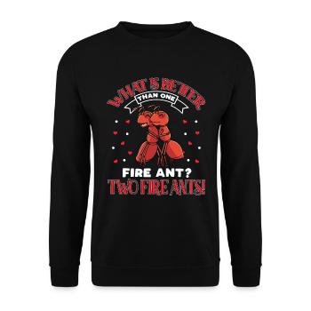 Fire Ant Red Ant Lover - Unisex Sweatshirt - black - Front - Alina (178cm) & Michal (187cm)