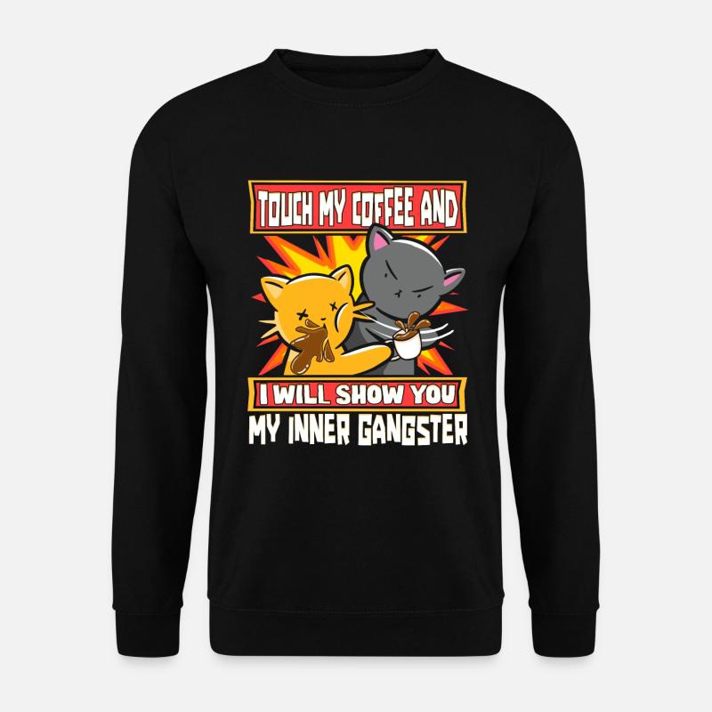 Kaffeetrinker Spruch Kaffeeliebhaber Kaffee - Unisex Pullover - Schwarz