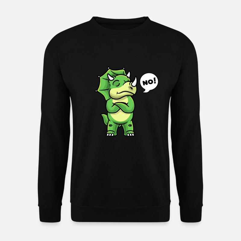 Persistent No Triceratops Dinosaur Dino - Unisex Sweatshirt - black