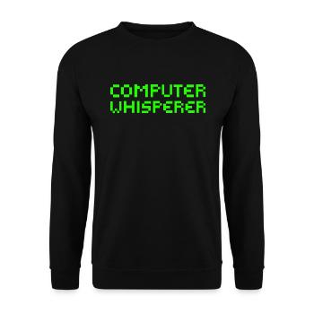 Computer Whisperer for Programmers - Unisex Sweatshirt - black - Front - Alina (178cm) & Michal (187cm)